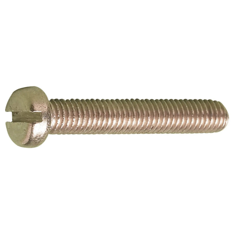 MetalMate Screw Brass M6x30 Slot Cheese Hd DIN84 Bx 100