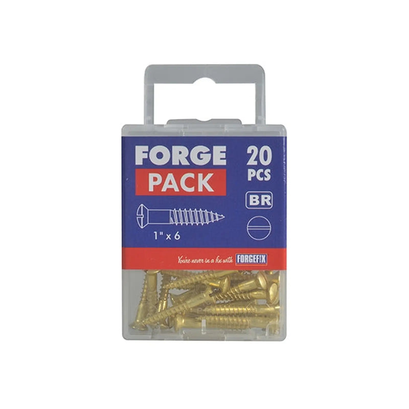 ForgePack Slotted RAH W/Screw 40 per Pk Brass 5/8"x4