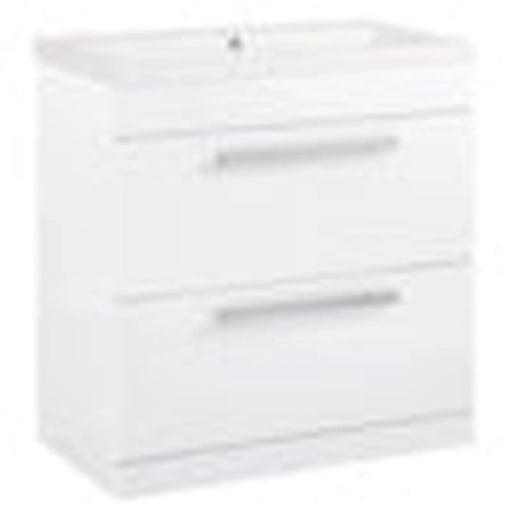 SP Avalon 2 Drawer Gloss White Basin Unit 800mm