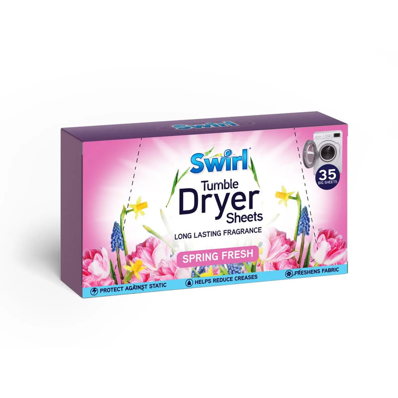 Swirl Tumble Dryer Sheets Spring Fresh / 35 Pack