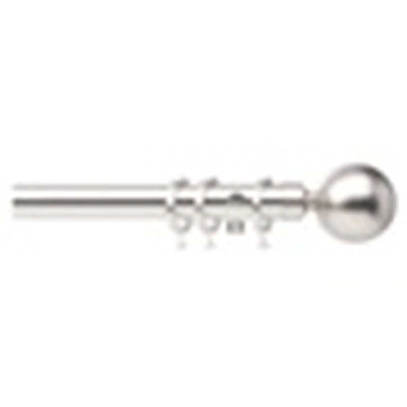 Jones Interiors Cosmos 28mm Metal Curtain Pole Kit Matt Nickel 300cm