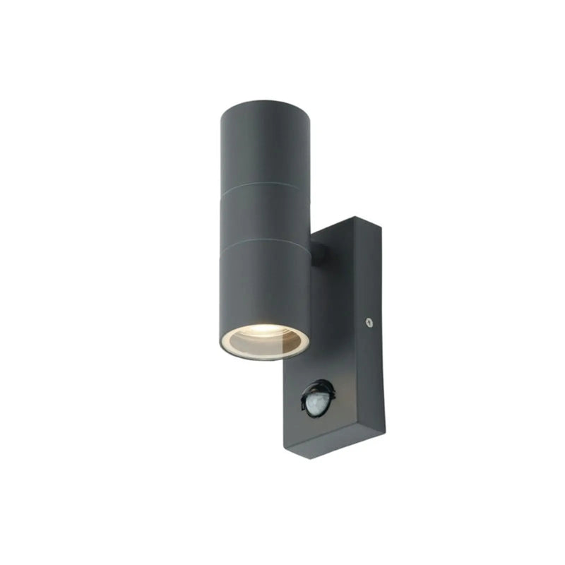 Zinc Leto 2 Light With PIR Anthracite