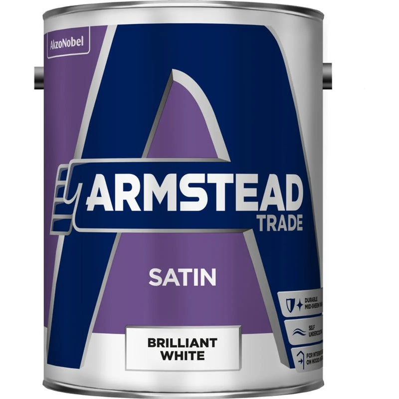 Armstead Trade Satin Paint 5L Brilliant White