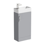 SP Rydal Floor Standing Mini Cabinet & Basin Grey 410mm