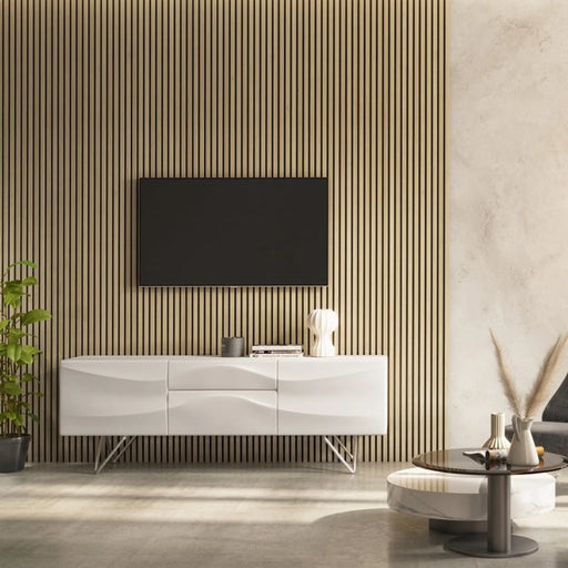 Cheshire Mouldings Acoustic Wall Panel Light Oak 21 x 2400 x 605mm