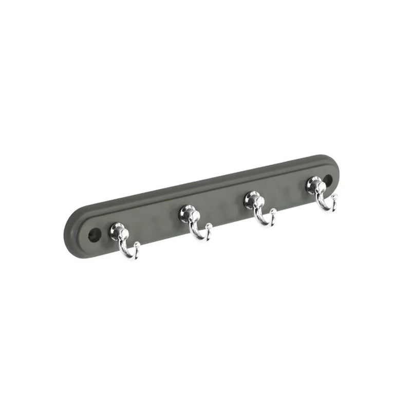 Securit Grey Key Hook 4 Chrome Plated Hooks