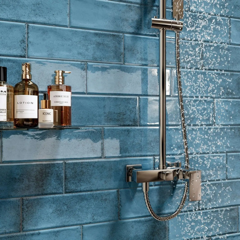 Golden Tile Vintage Ceramic Wall Tile 300 x 100 x 7mm 0.84m2 Light Blue