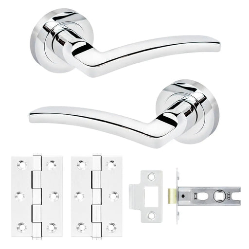 Smiths Architectural Nova Handle Latch Pack CP 52mm rose dia.