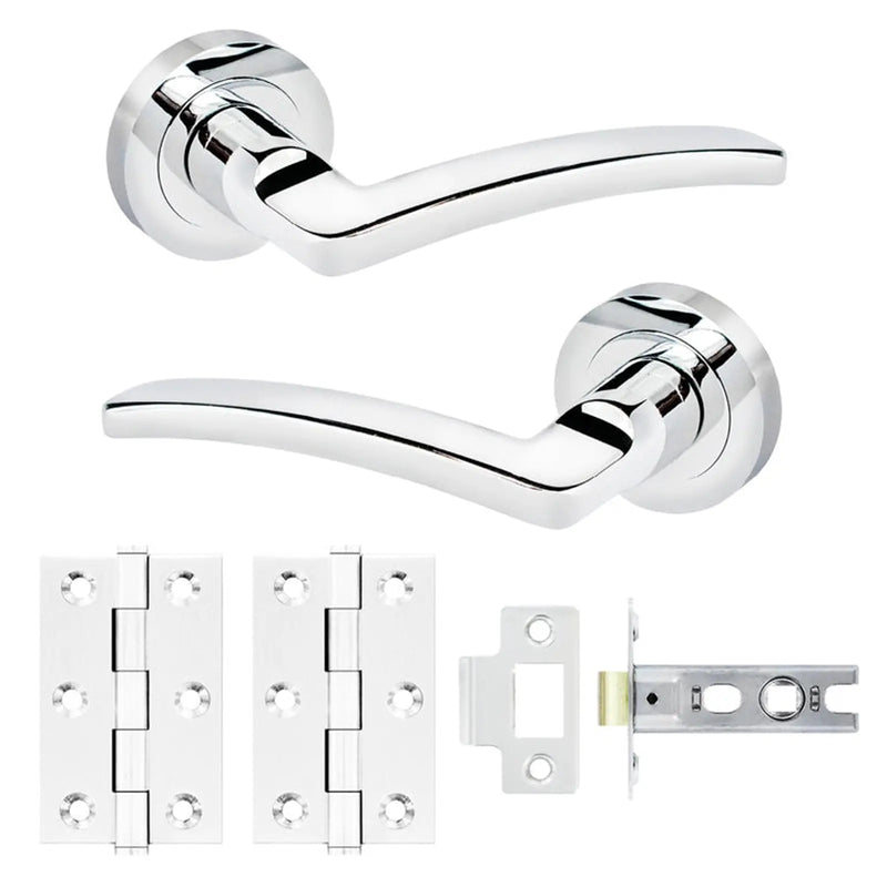 Smiths Architectural Nova Handle Latch Pack CP 52mm rose dia.