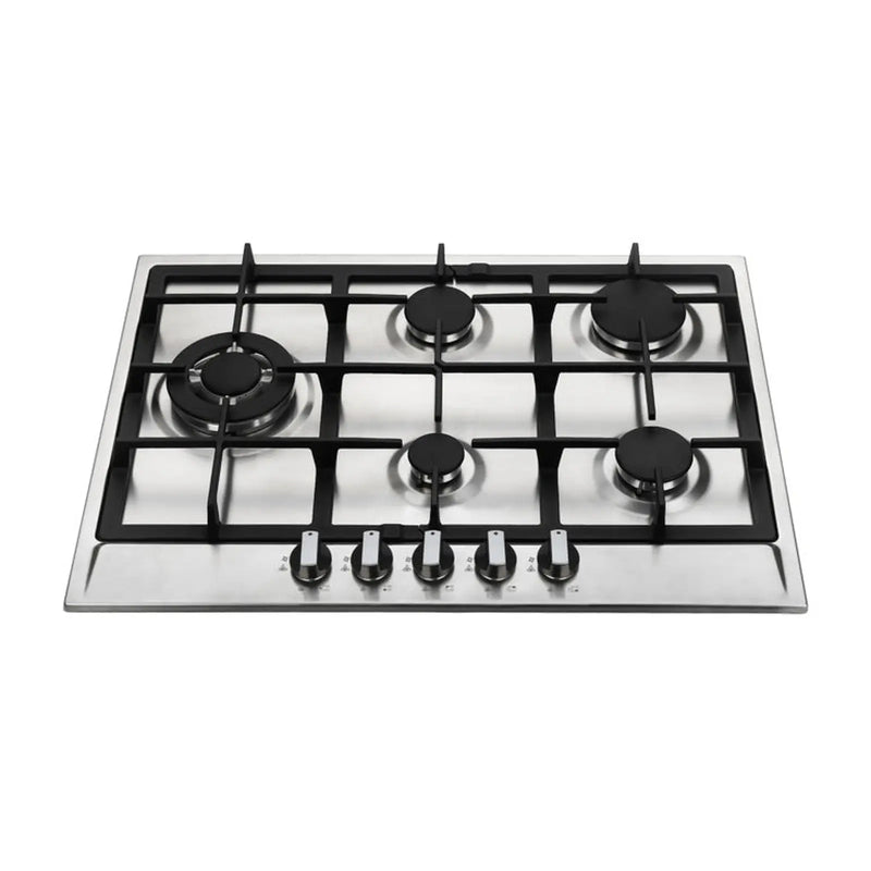 Kitchenplus 5 Burner Stainless Steel Gas Hob 700mm