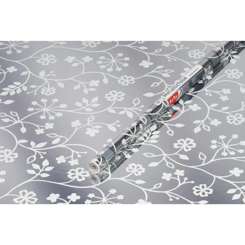 d-c-fix® Self Adhesive Film - Metallic Flower Tendril 45cm x 1.5m