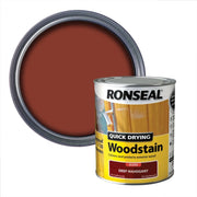 Ronseal Quick Drying Woodstain Gloss 750ml Deep Mahogany