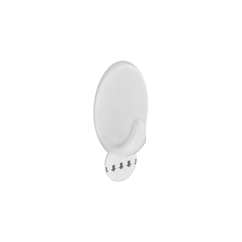 Securit Removable Oval Hook White 50 x 30mm Pack 3
