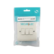 Securlec 3 Gang 2 Way Light Switch Round Edge
