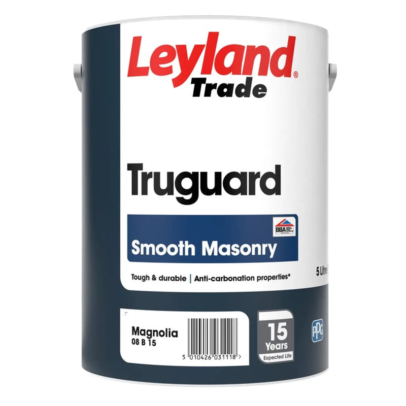 Leyland Trade Truguard Smooth Masonry Paint 5L Magnolia