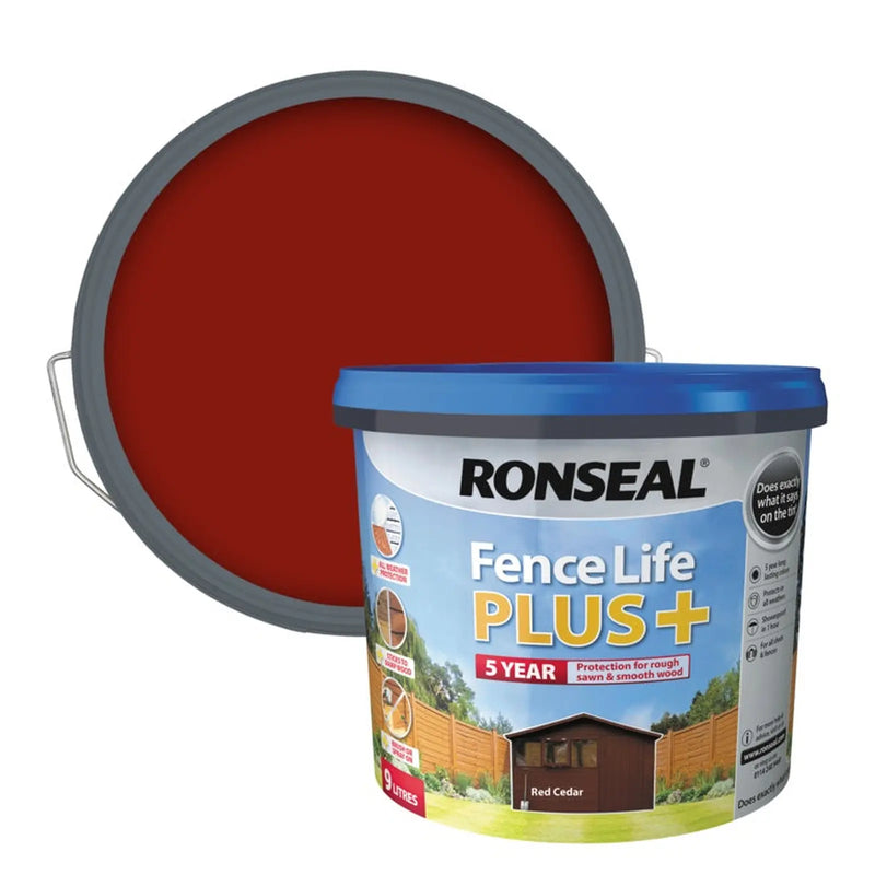 Ronseal Fence Life Plus 9L Red Cedar