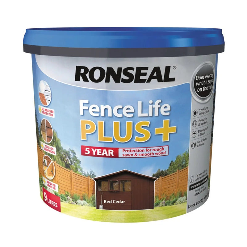Ronseal Fence Life Plus 9L Red Cedar