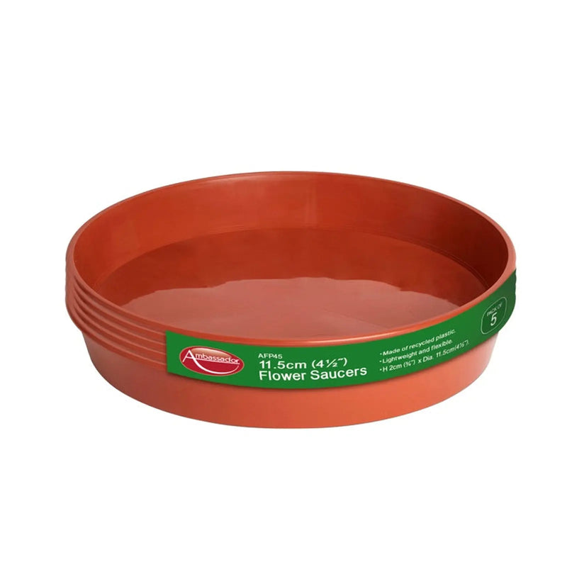 Ambassador Flower Pot Saucer 4.5" - Pack 5