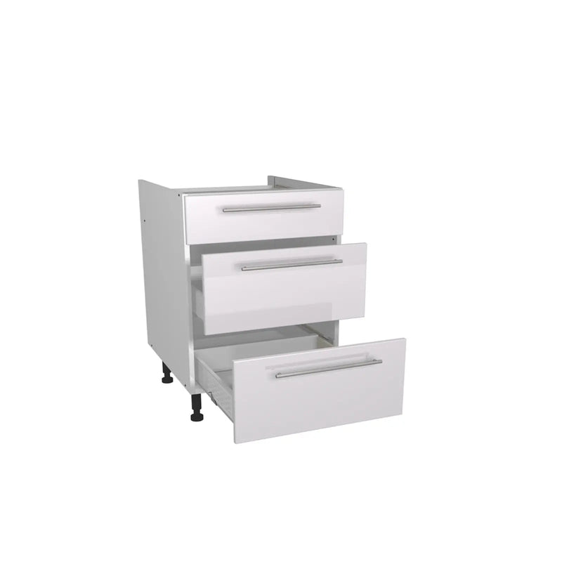 Gower Rapide+ Paris White 3 Drawer Unit 600mm