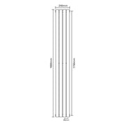 SP Ashford Designer Radiator Anthracite 1800 x 240mm