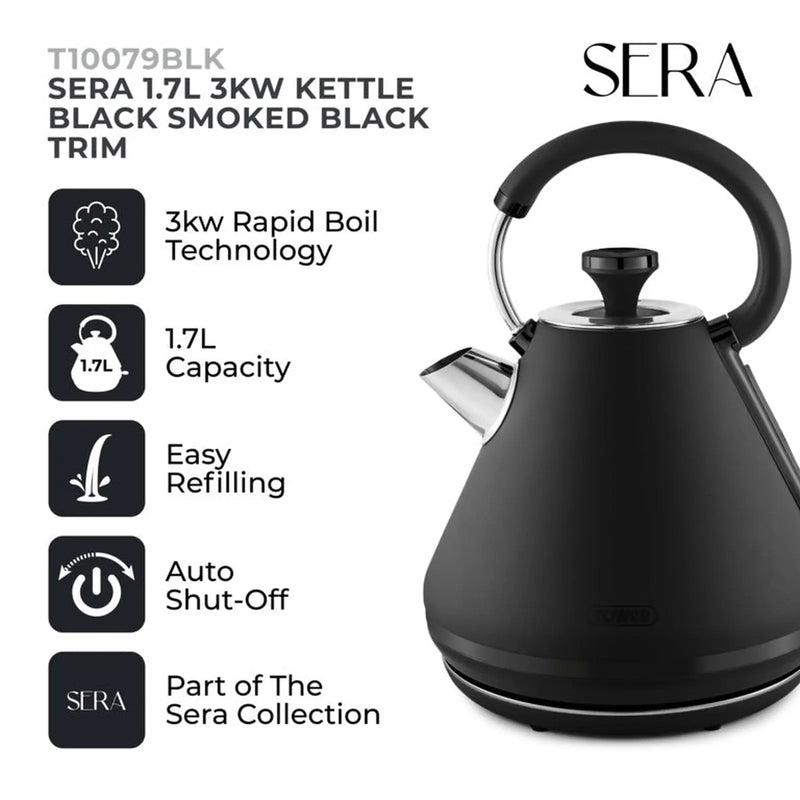 Tower Sera Black Kettle 3kw 1.7L