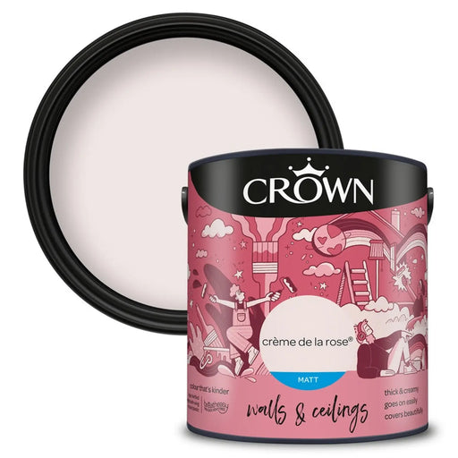 Crown Walls & Ceilings Matt 2.5L Creme De La Rose