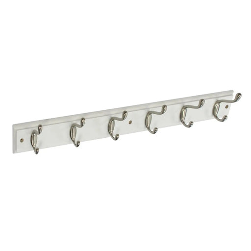 Securit White Hat & Coat Board 6 Satin Hooks