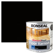Ronseal Diamond Hard Floor Varnish 2.5L Satin Ebony