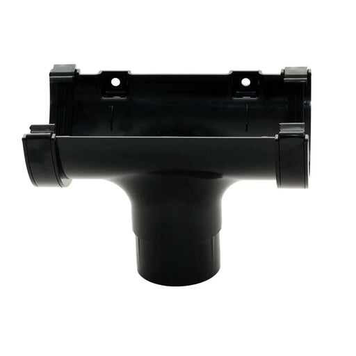 Pipelife Mini Flow Gutter Run Outlet Black 76mm
