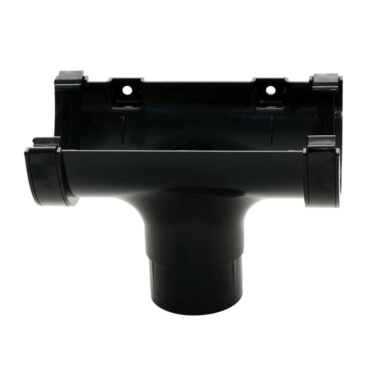 Pipelife Mini Flow Gutter Run Outlet Black 76mm