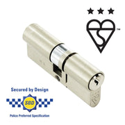 Smiths Locks BS 3* Star Euro Nickel Cylinder 40 x 55