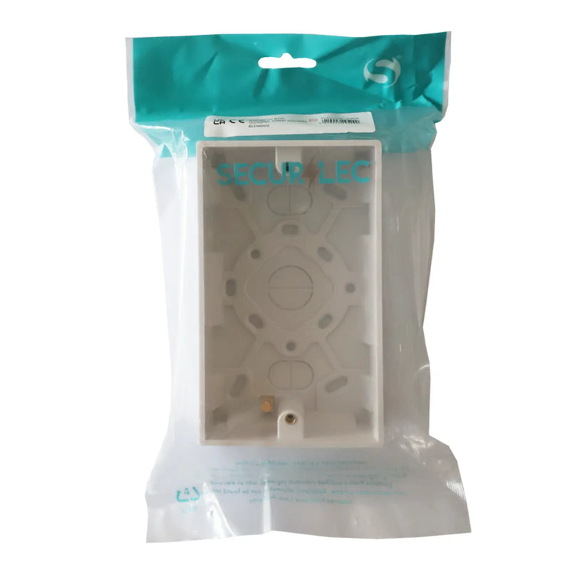 Securlec Double Pattress Box Bagged Square 35mm