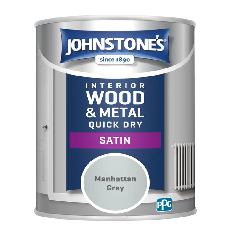 Johnstone's Quick Dry Satin 750ml Manhattan Grey