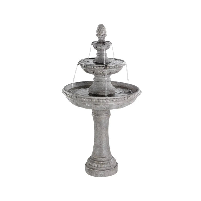 Kaemingk Poly 3 Tier Fountain Stone Wash