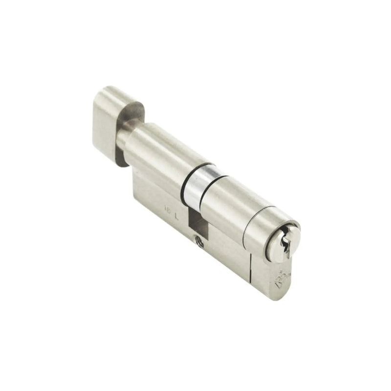 Smiths Locks Snap Safe Thumbturn Cylinder Nickel 40 x 40mm