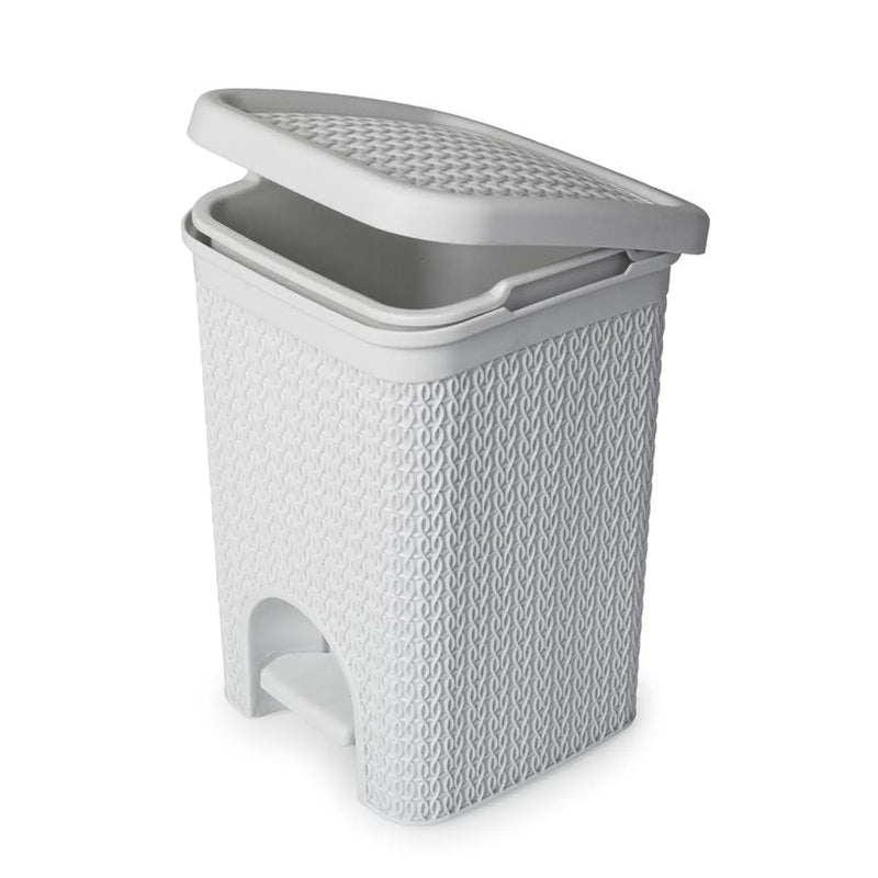 Blue Canyon Lace Design Pedal Bin 5L White