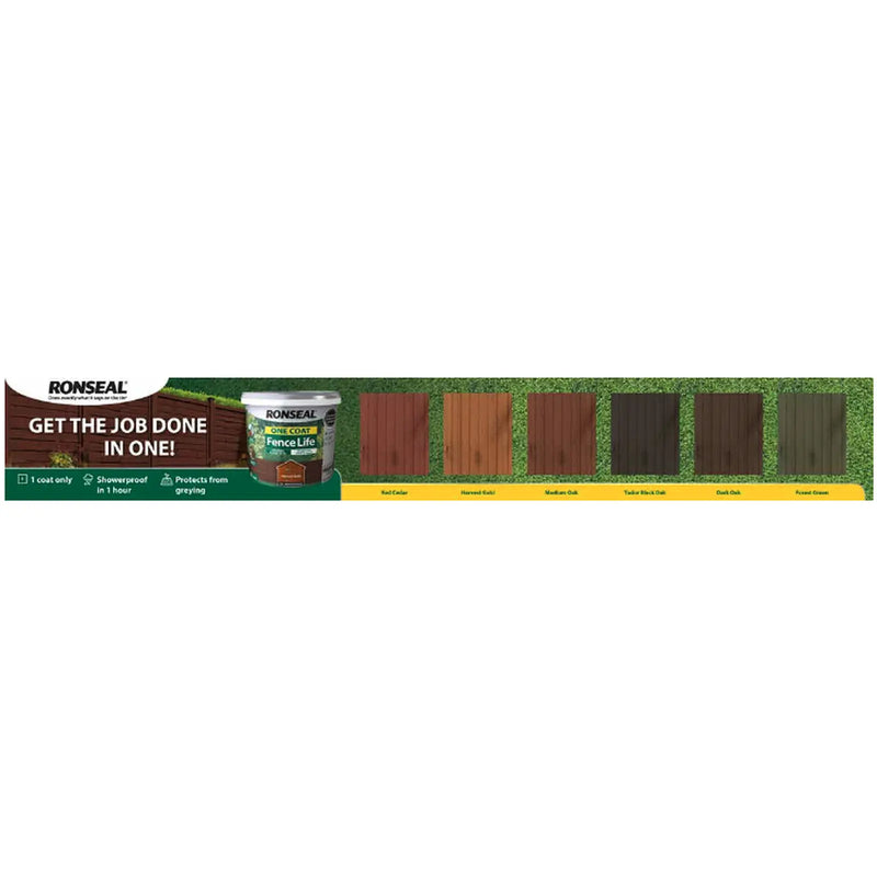 Ronseal One Coat Fence Life 9L Forest Green