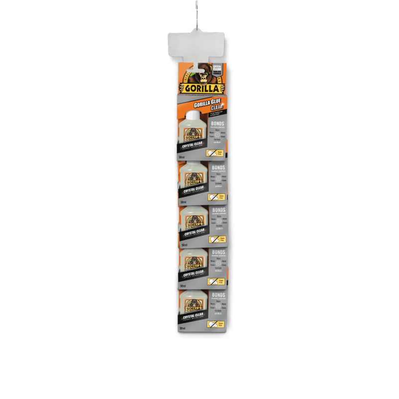 Gorilla Clear Glue 50ml 5 Piece Clip Strip