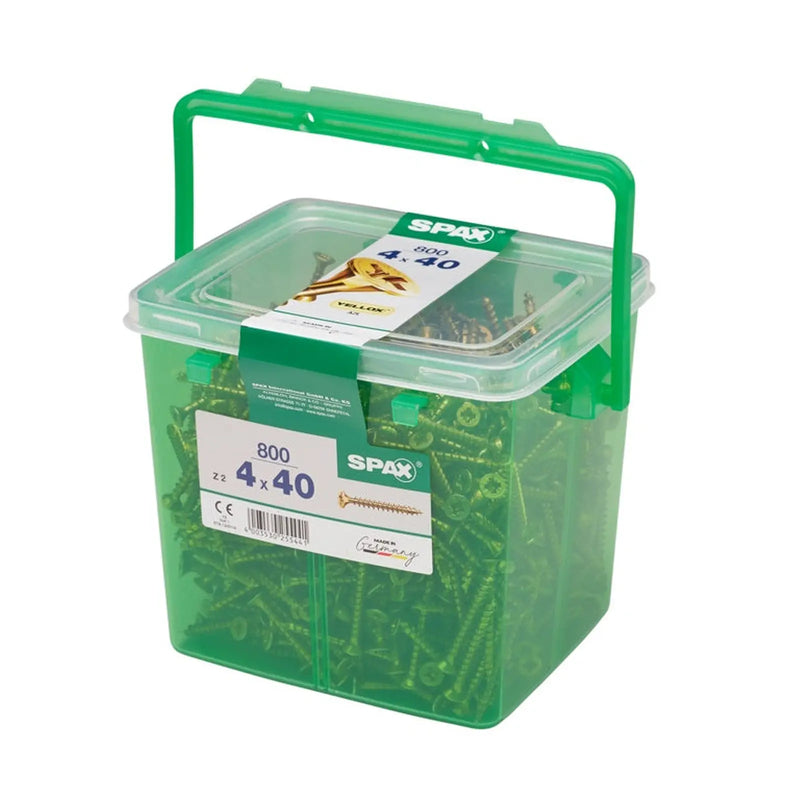 Spax Yellox Woodscrews 4 x 40mm 800 Piece