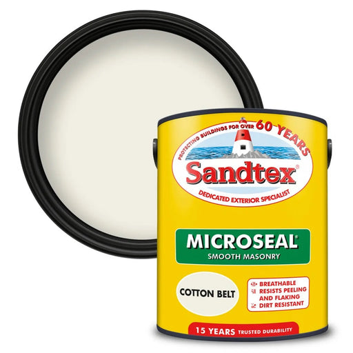 Sandtex Smooth Masonry Paint 5L Cotton Belt