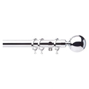 Jones Interiors Cosmos 28mm Metal Curtain Pole Kit Chrome 240cm