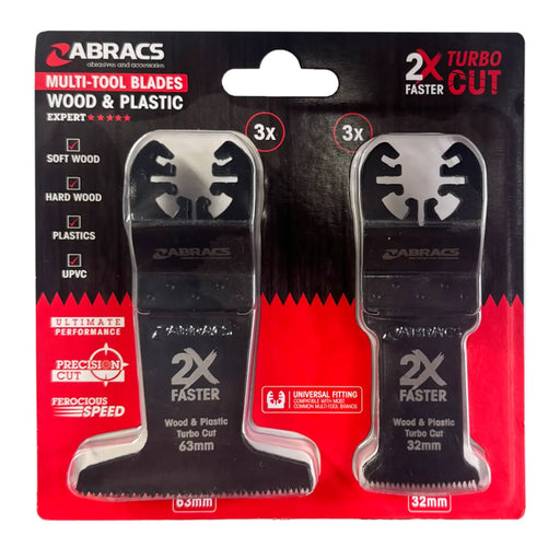 Abracs Wood & Plastic Multi Tool Blade 6 Piece