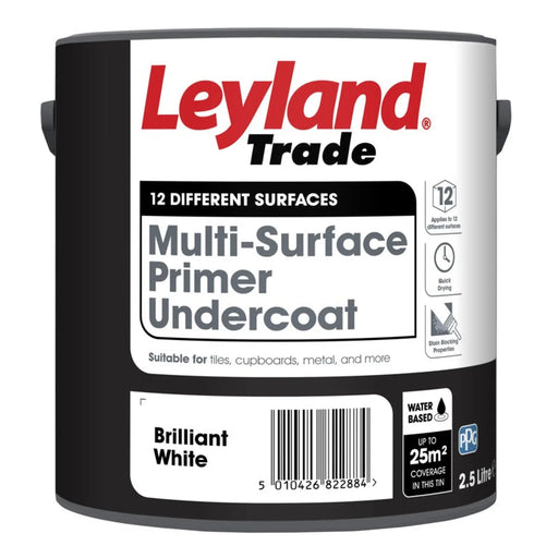 Leyland Trade Multi Surface Undercoat 2.5L Brilliant White