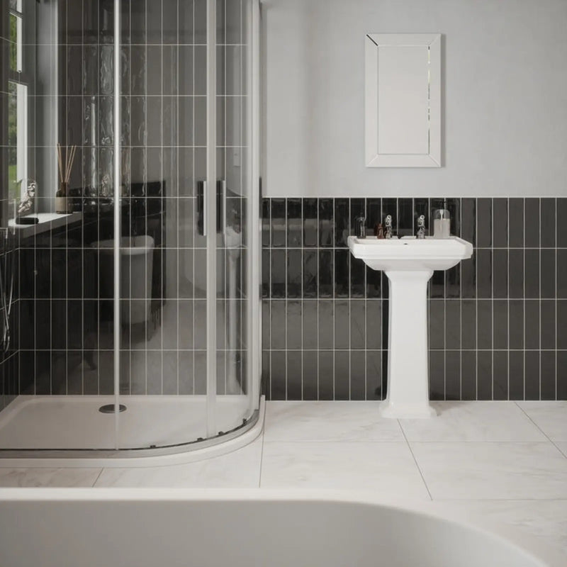 Johnson Tiles 1901 Boote Black Wall Tile 245 x 75mm 0.99m2