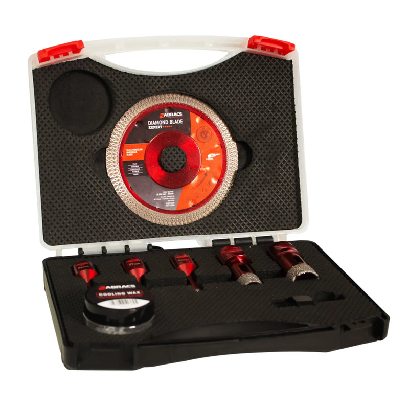 Abracs M14 Tile Drill & Blade Set 8 Piece