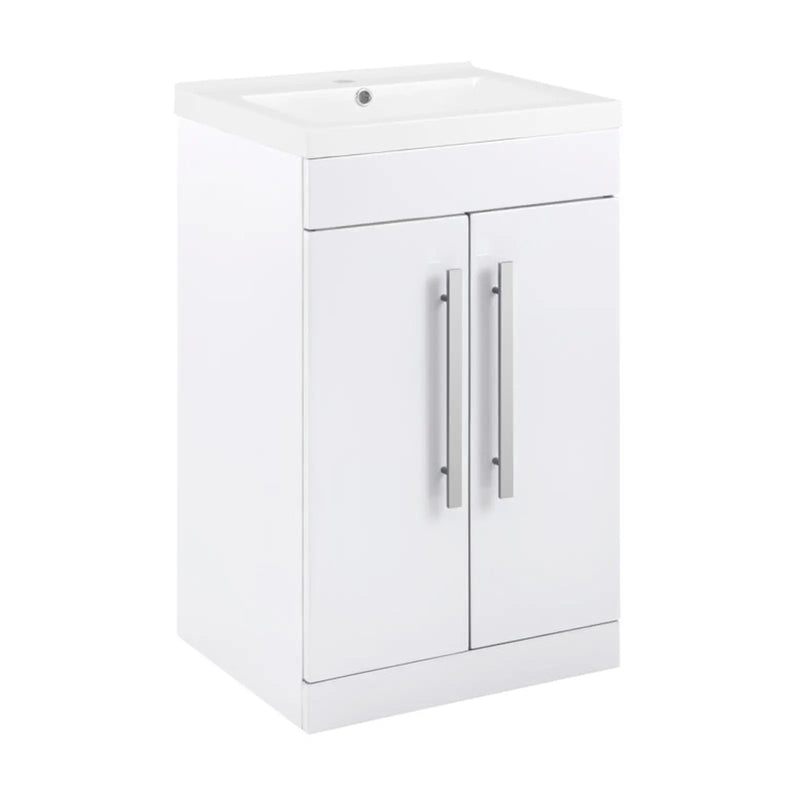 SP Avalon 2 Door Gloss White Basin Unit 500mm