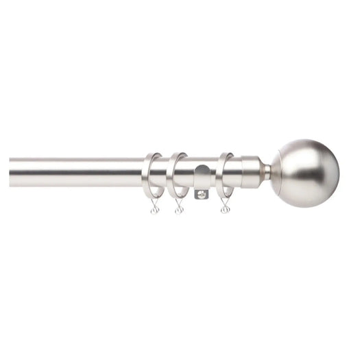 Jones Interiors Cosmos 28mm Metal Curtain Pole Kit Matt Nickel 150cm