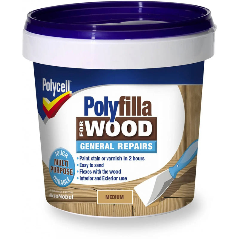 Polycell Polyfilla Wood Filler General Repairs Light Tub 380gm