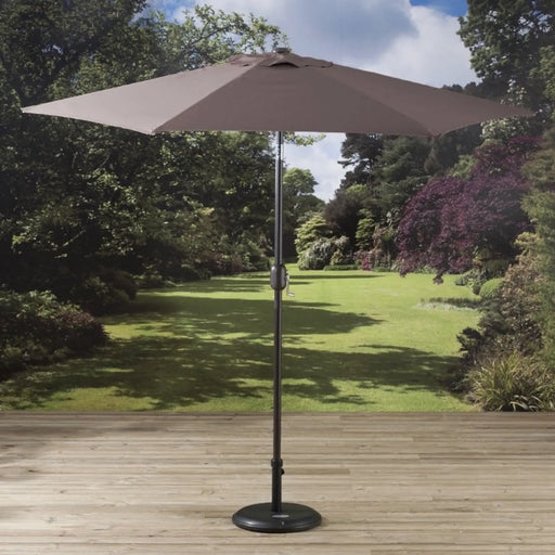 Pagoda 2.5m Crank & Tilt Parasol Brown