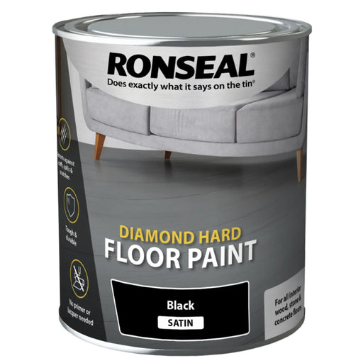 Ronseal Diamond Hard Floor Paint 750ml Black